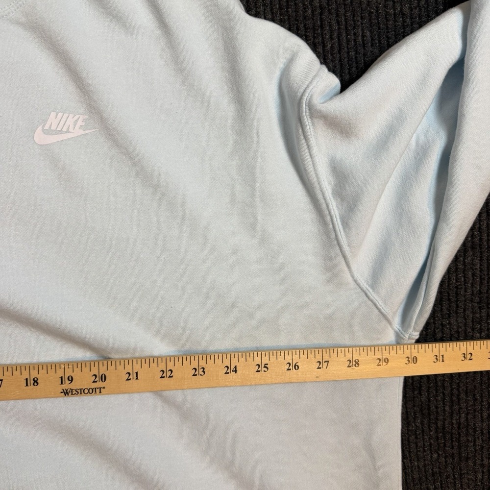Nike Sweatshirt Womens 2X Sky Blue Crewneck Fleece Logo Oversized Pullover - Picture 6 of 8